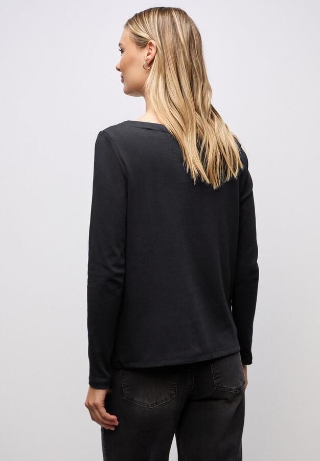 STREET ONE Shirt met lange mouwen met print wording print in leo-look - Foto 3