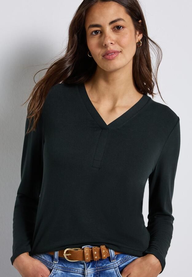 STREET ONE Shirt met lange mouwen met v-hals - Foto 6