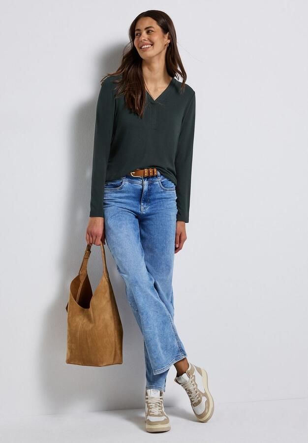 STREET ONE Shirt met lange mouwen met v-hals - Foto 5