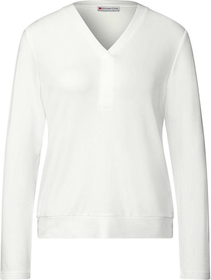 STREET ONE Shirt met lange mouwen met v-hals