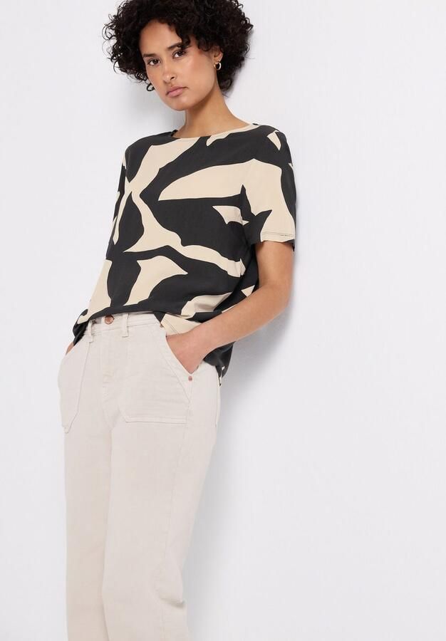 STREET ONE Shirt met print met banddetail op de rug en grafisch patroon - Foto 3