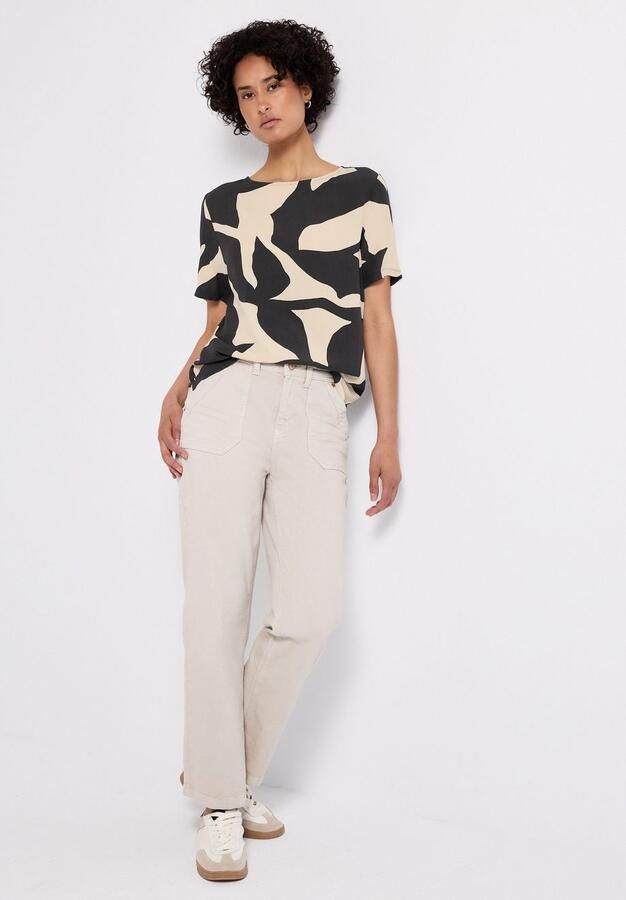 STREET ONE Shirt met print met banddetail op de rug en grafisch patroon - Foto 4
