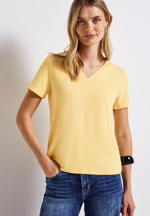 STREET ONE Shirt met V-hals van viscose-stretch - Foto 6