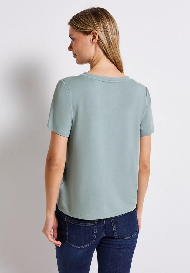 STREET ONE Shirt met V-hals van viscose-stretch - Foto 4