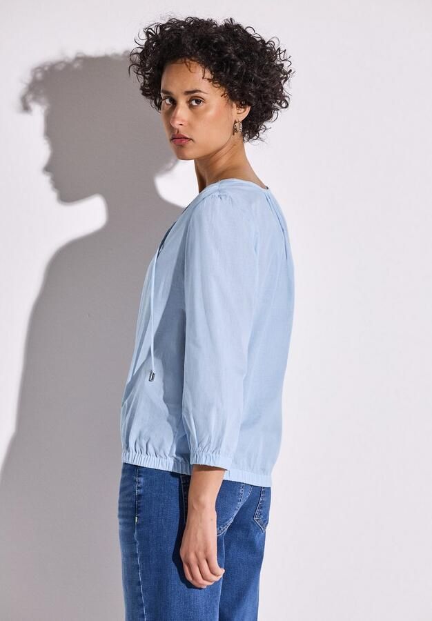 STREET ONE Shirtblouse met gesplitste halslijn met koorden - Foto 5