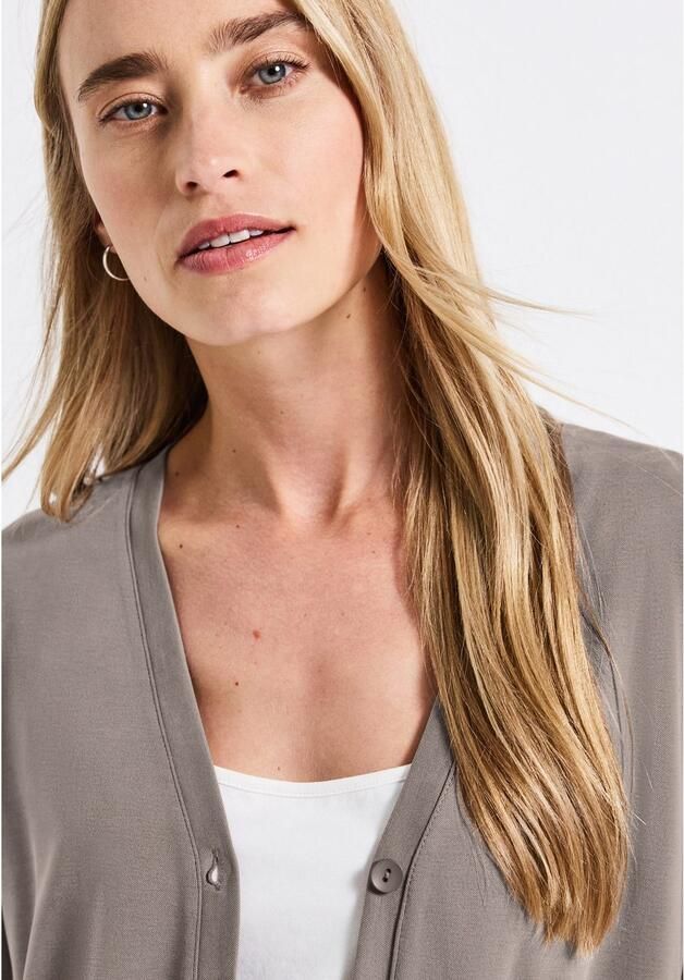 STREET ONE Shirtjasje in silk-look