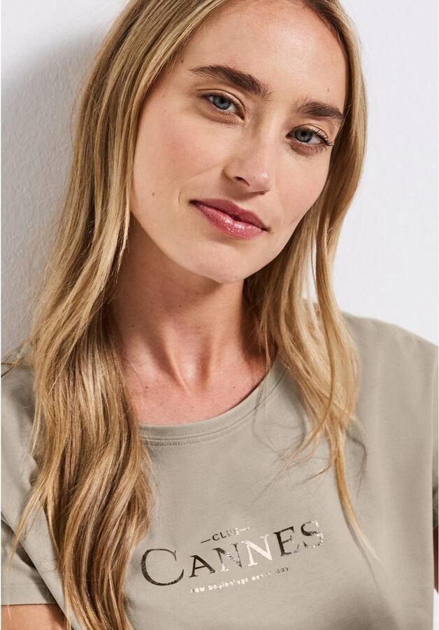 STREET ONE Shirttop met folie-tekst