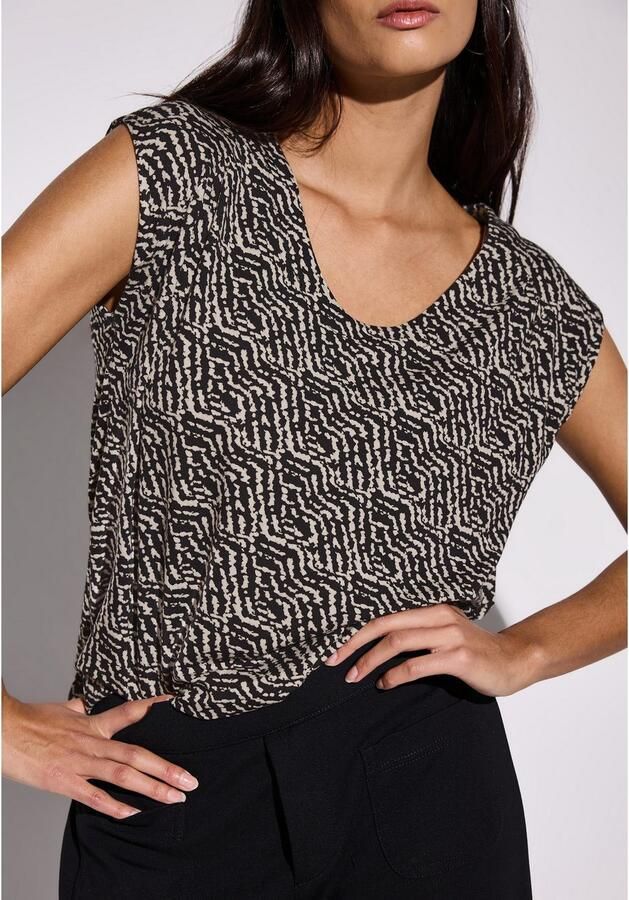 STREET ONE Shirttop met grafisch patroon en v-hals - Foto 7