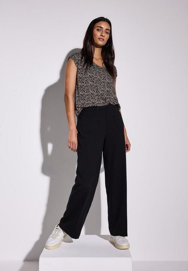 STREET ONE Shirttop met grafisch patroon en v-hals - Foto 4