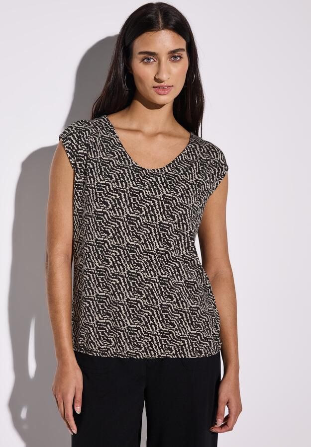 STREET ONE Shirttop met grafisch patroon en v-hals - Foto 6