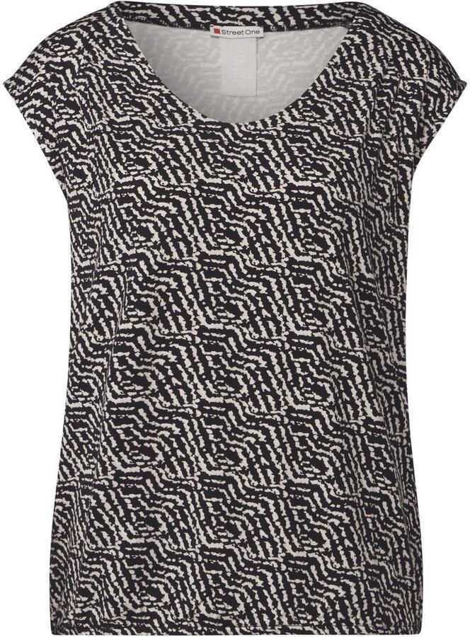 STREET ONE Shirttop met grafisch patroon en v-hals