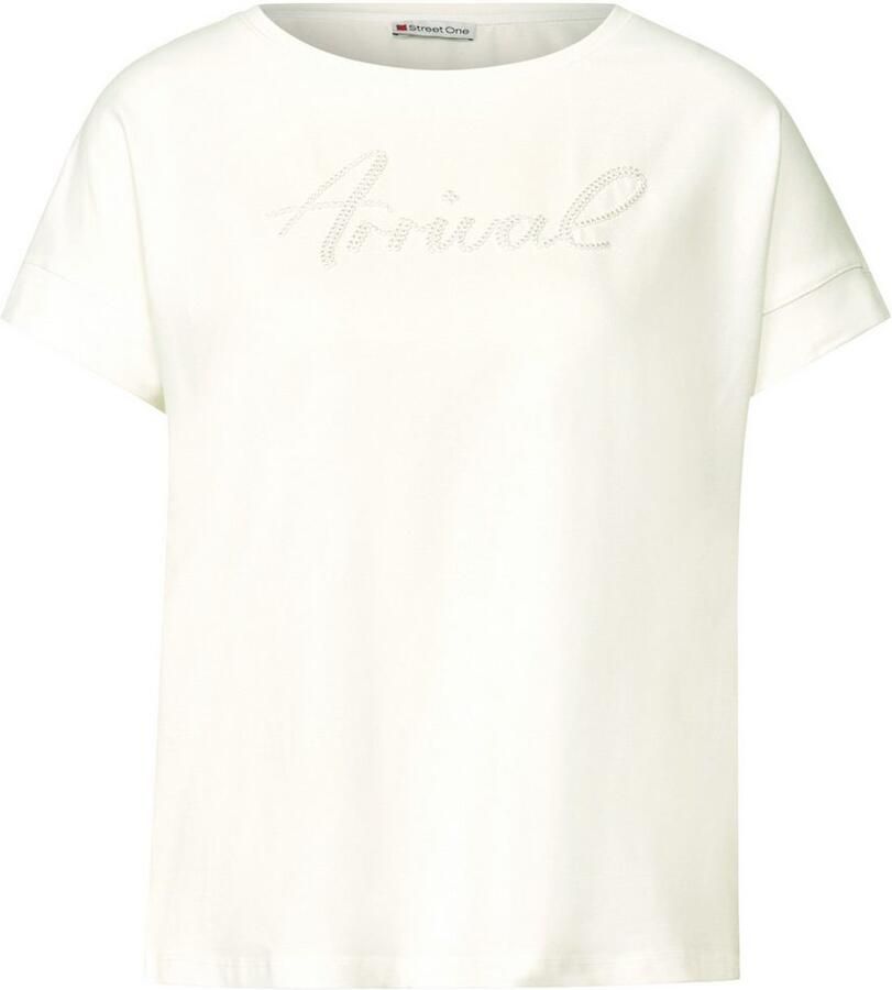 STREET ONE Shirttop met tekstborduursel