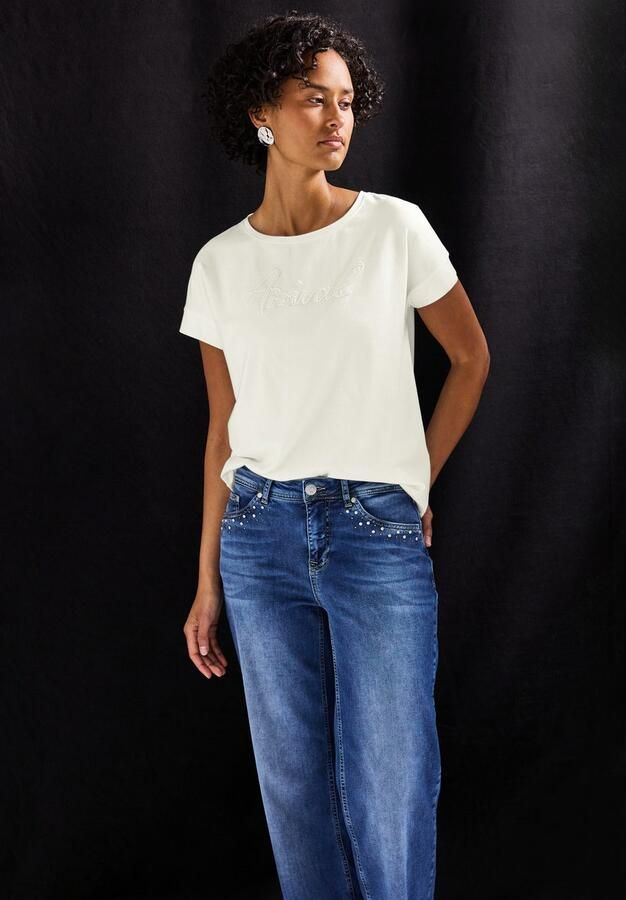 STREET ONE Shirttop met tekstborduursel - Foto 6