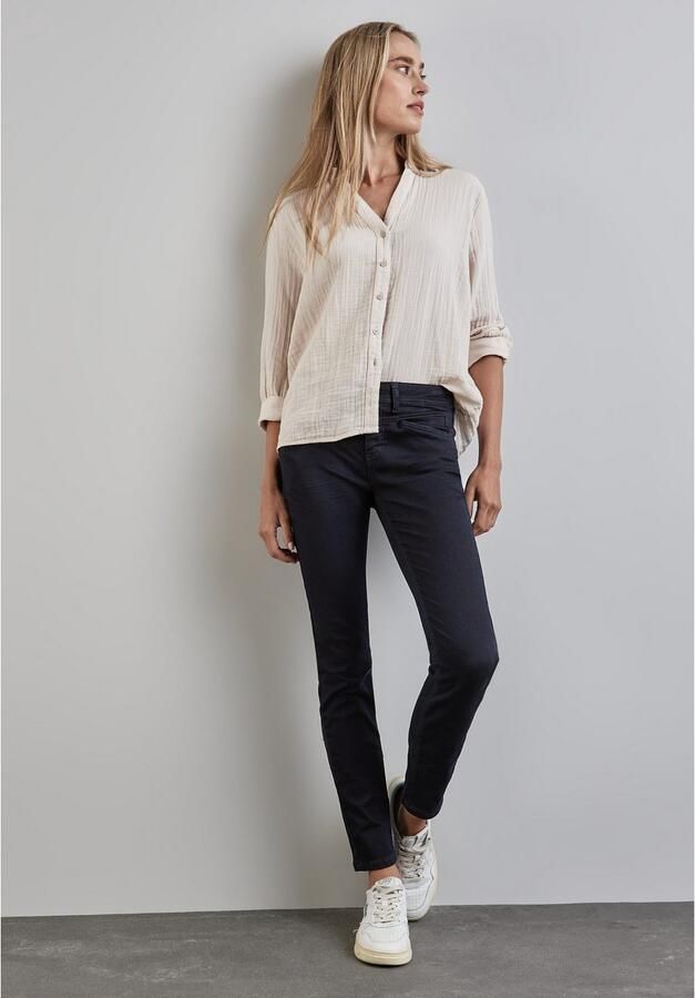 Street One Casual Fit Jeans met Slim Legs Black Dames