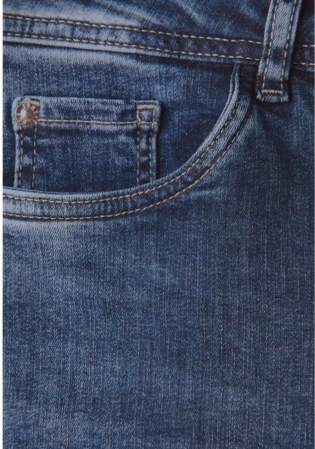 STREET ONE Slim fit jeans Style York met glitterdetails
