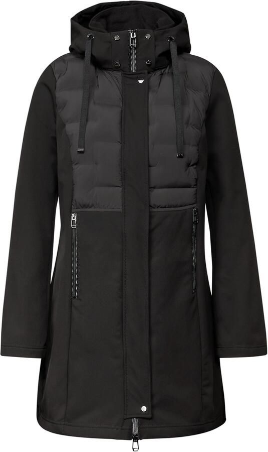 STREET ONE Softshell-jack met details en capuchon met tunnelkoord - Foto 2