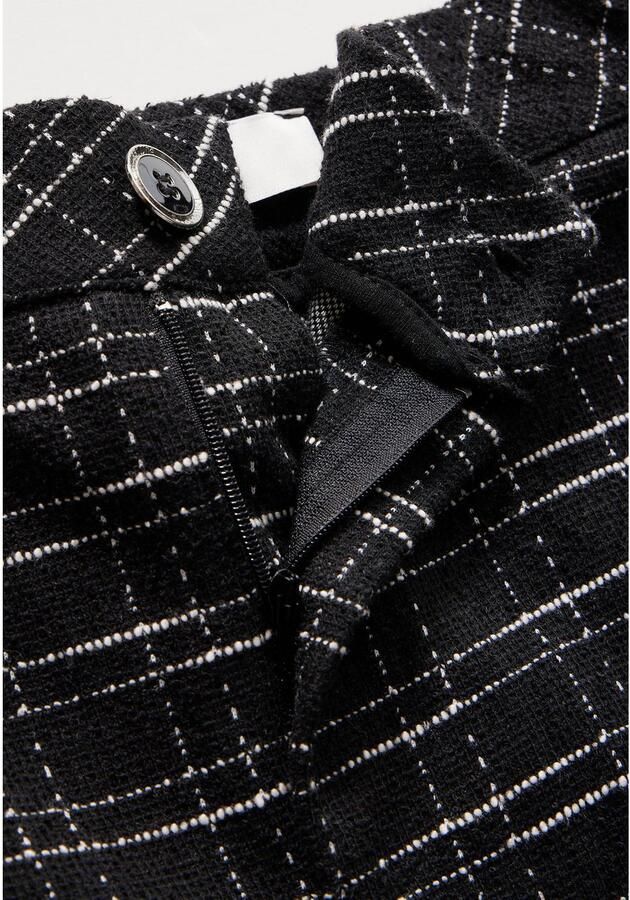 STREET ONE Stoffen broek QR Straight Leg Bouclé Zomerbroek met ruitjespatroon bouclé