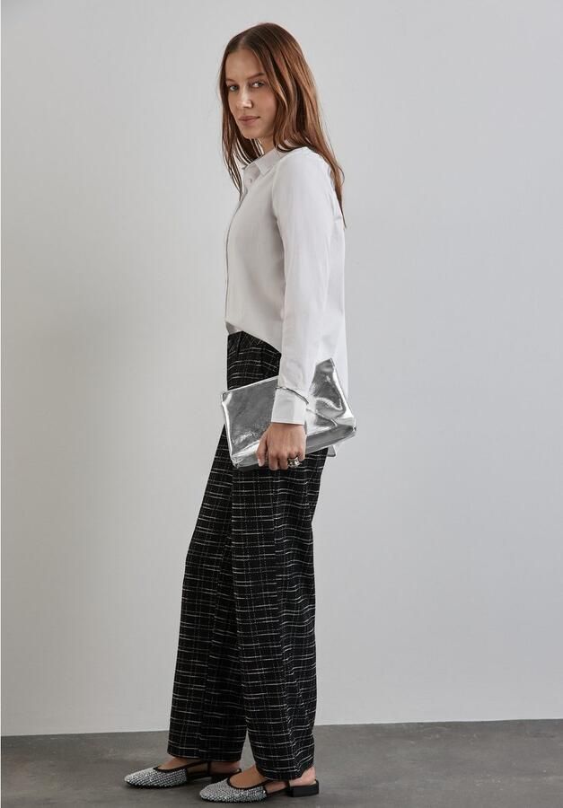 STREET ONE Stoffen broek QR Straight Leg Bouclé Zomerbroek met ruitjespatroon bouclé - Foto 4