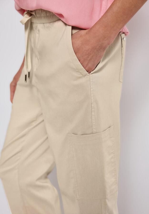 STREET ONE Stoffen broek Style Bonny Zomerbroek met elastische tailleband met trekkoord - Foto 3