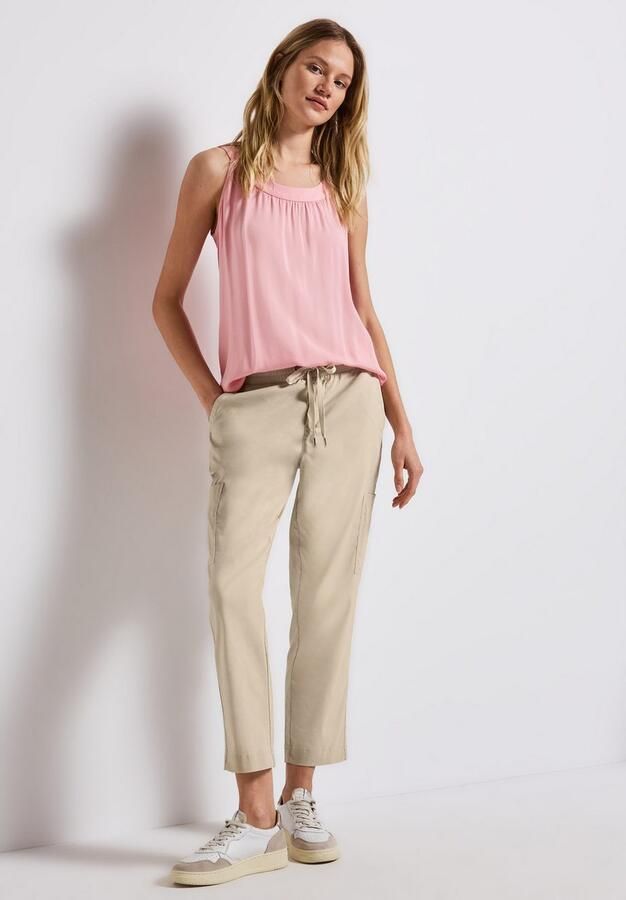 STREET ONE Stoffen broek Style Bonny Zomerbroek met elastische tailleband met trekkoord - Foto 2