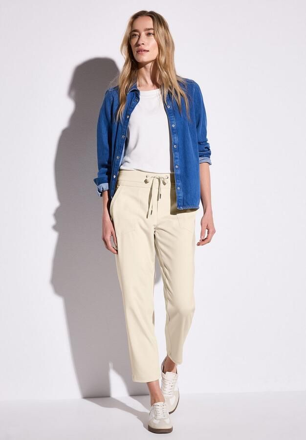 STREET ONE Stoffen broek Style Bonny Zomerbroek met tunnelkoord in de band - Foto 3