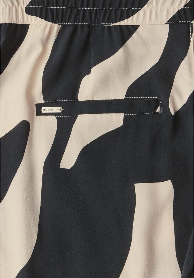 STREET ONE Stoffen broek Style Emee Zomerbroek met elastische tailleband en trekkoord met grafisch patroon - Foto 2