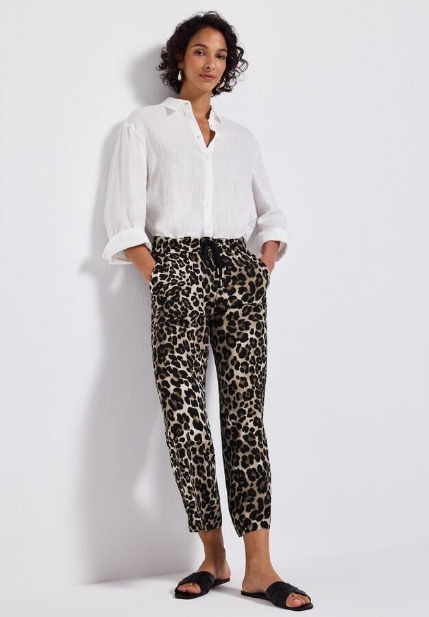 STREET ONE Stoffen broek Style Emee Zomerbroek met elastische tailleband en trekkoord met grafisch patroon - Foto 2