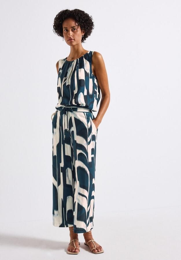 STREET ONE Stoffen broek Style Emee Zomerbroek met elastische tailleband en trekkoord met grafisch patroon - Foto 2