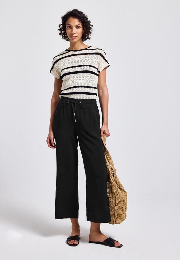 STREET ONE Stoffen broek Style Emee Zomerbroek met elastische tailleband met trekkoord - Foto 3