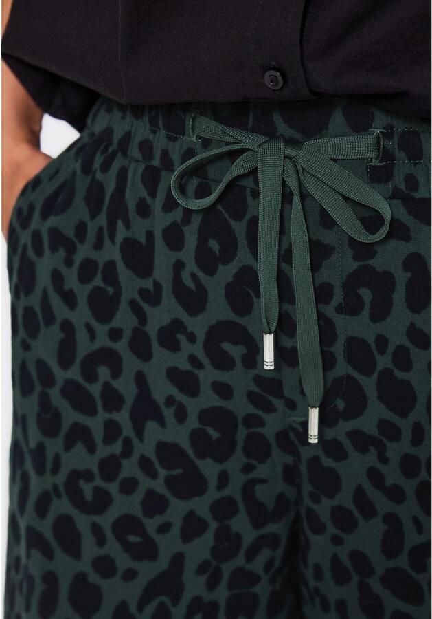 STREET ONE Stoffen broek Zomerbroek gedessineerd in mousseline-look