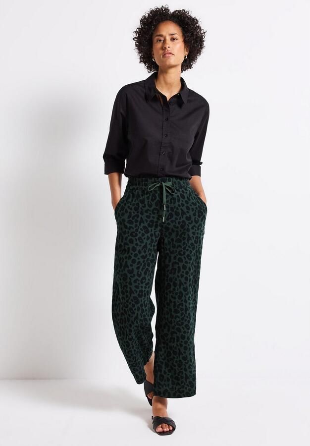 STREET ONE Stoffen broek Zomerbroek gedessineerd in mousseline-look - Foto 4