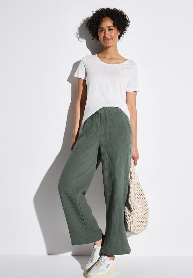 STREET ONE Stoffen broek Zomerbroek in structuur-look - Foto 3