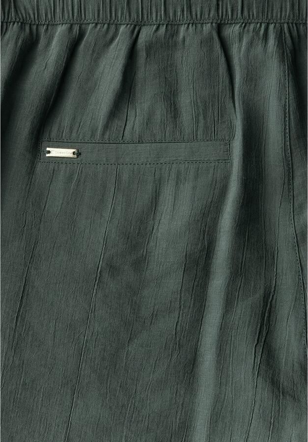 STREET ONE Stoffen broek Zomerbroek met crinkle-structuur wijde pijpen - Foto 2