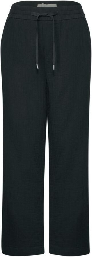 STREET ONE Stoffen broek Zomerbroek met elastische tailleband en trekkoord in mousseline-look - Foto 4