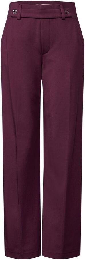 STREET ONE Stoffen broek Zomerbroek met knoopdetail op de band - Foto 5