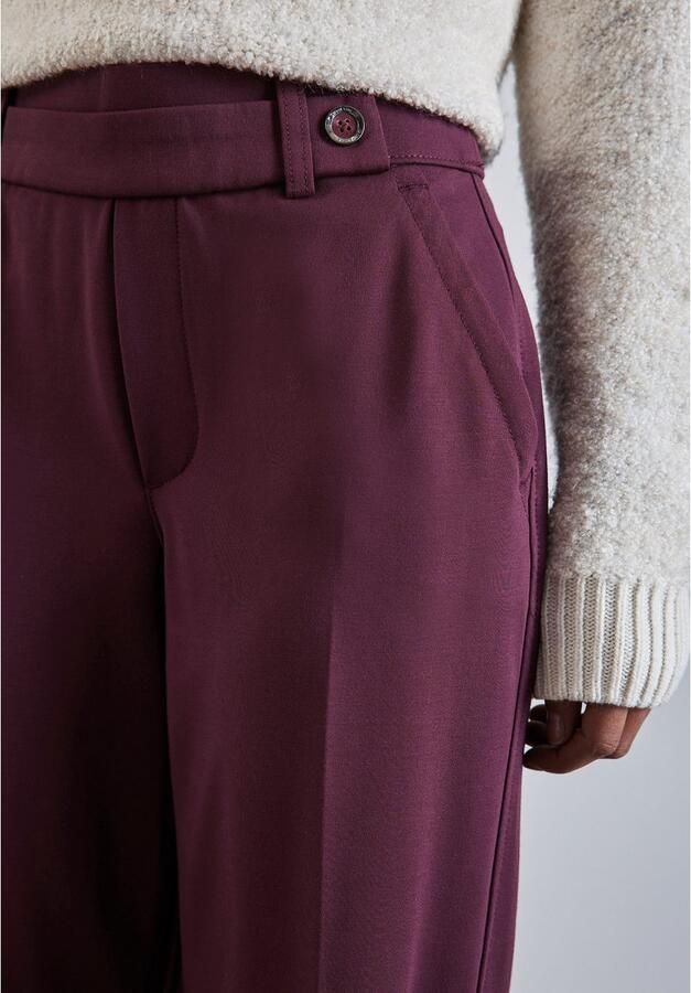 STREET ONE Stoffen broek Zomerbroek met knoopdetail op de band - Foto 2