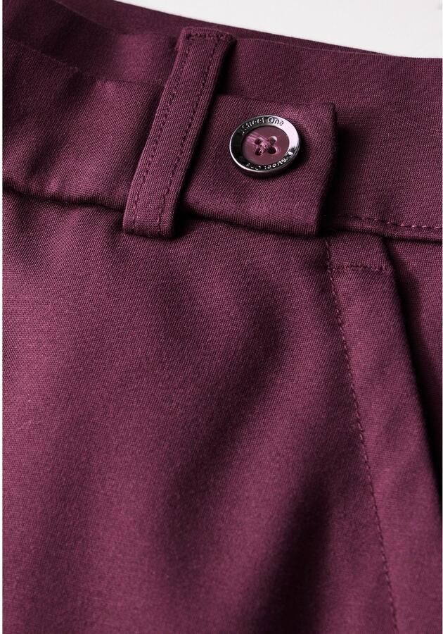 STREET ONE Stoffen broek Zomerbroek met knoopdetail op de band