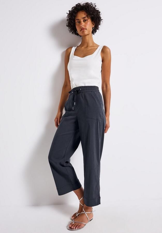 STREET ONE Stoffen broek Zomerbroek met omslag - Foto 5