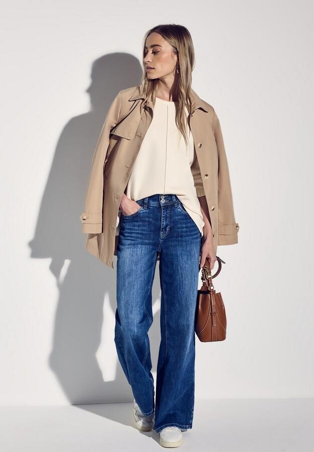 STREET ONE Sweater met 3 4-mouwen met elastische chetten - Foto 6