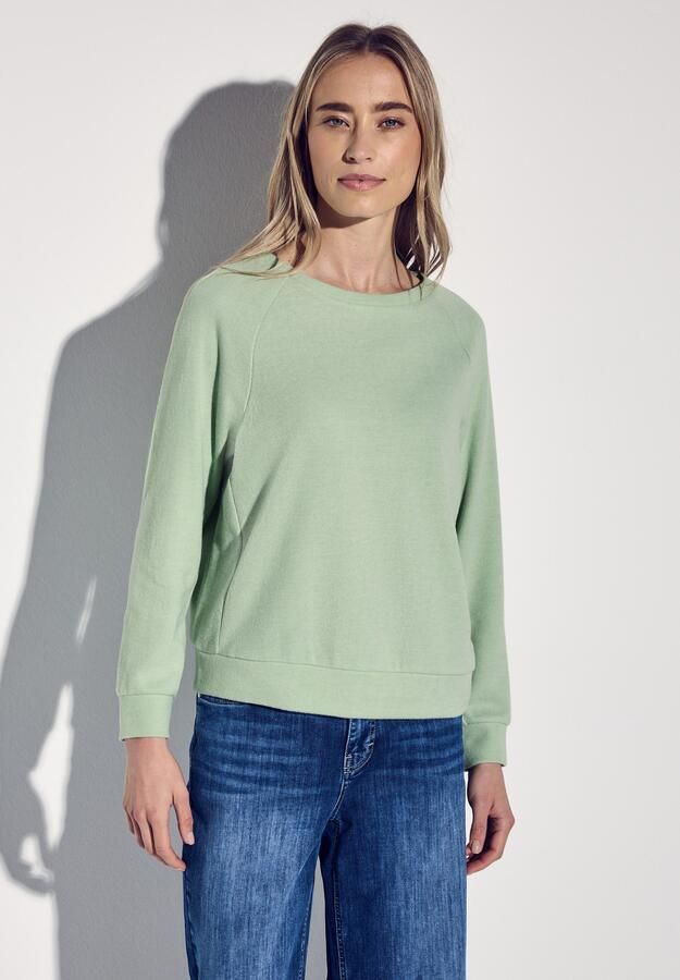 STREET ONE Sweater met u-hals en in fijne structuur-look - Foto 6