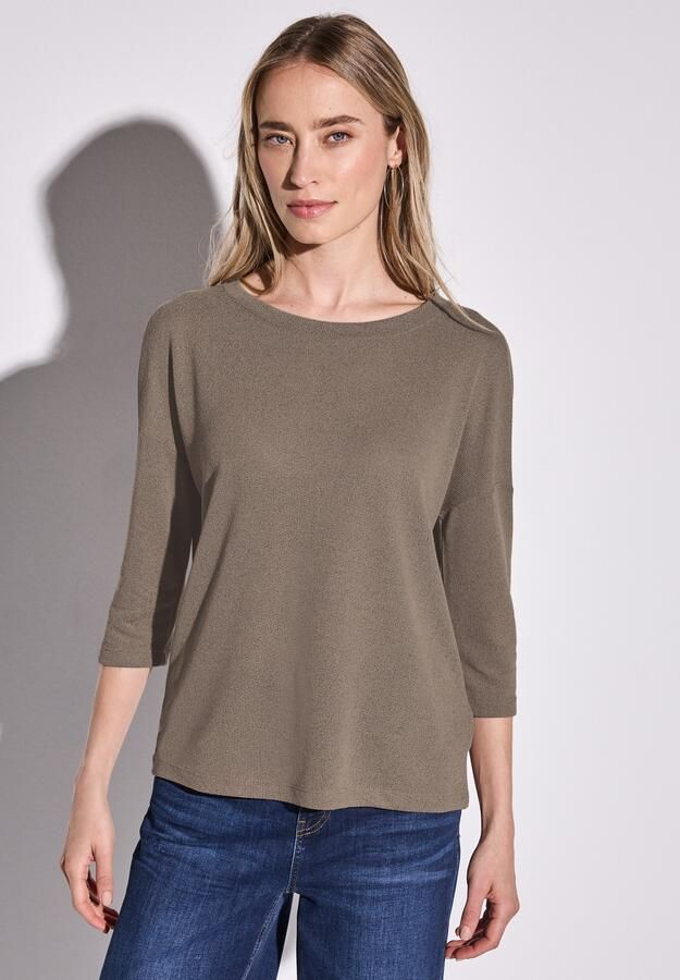 STREET ONE T-shirt 3 4-mouw en in brei-look - Foto 6