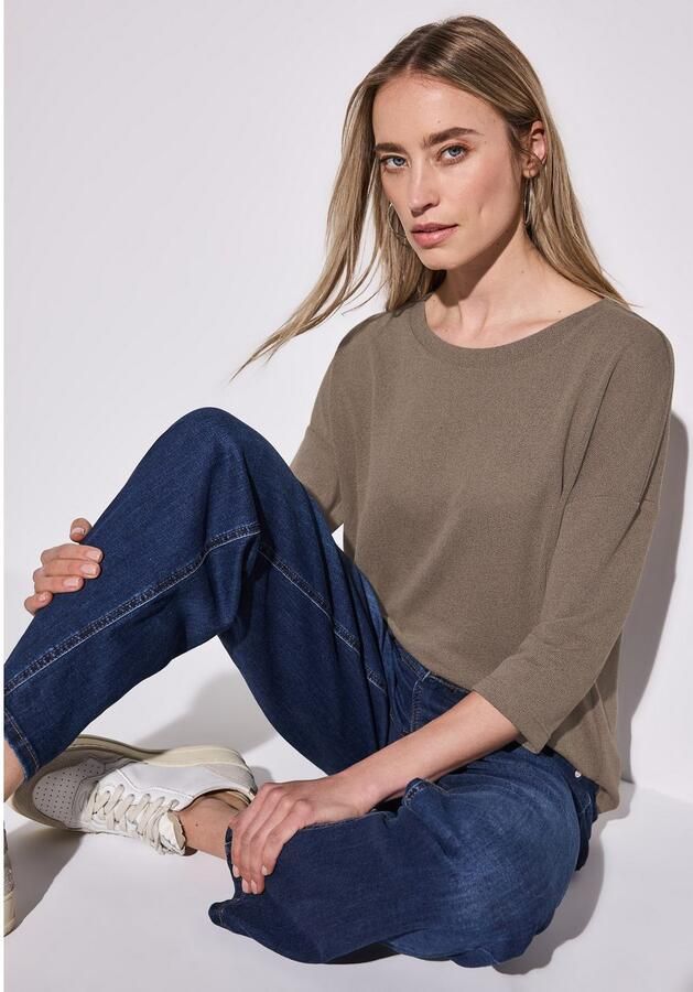 STREET ONE T-shirt 3 4-mouw en in brei-look - Foto 2