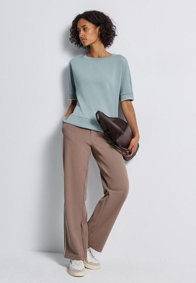 STREET ONE T-shirt in silk-look met ronde hals halve mouw - Foto 6