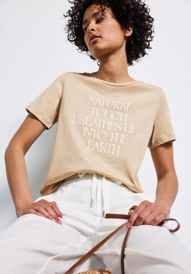 STREET ONE T-shirt met belettering artwork - Foto 5