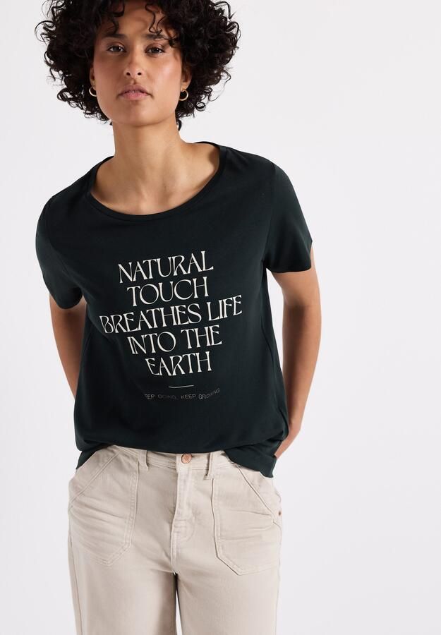 STREET ONE T-shirt met belettering artwork - Foto 6