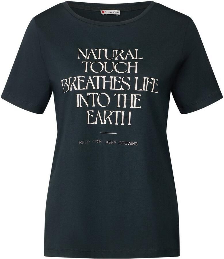 STREET ONE T-shirt met belettering artwork