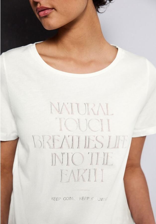 STREET ONE T-shirt met belettering artwork - Foto 3