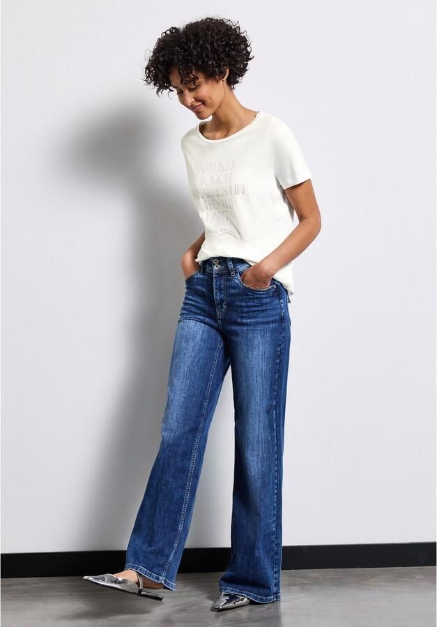 STREET ONE T-shirt met belettering artwork - Foto 4