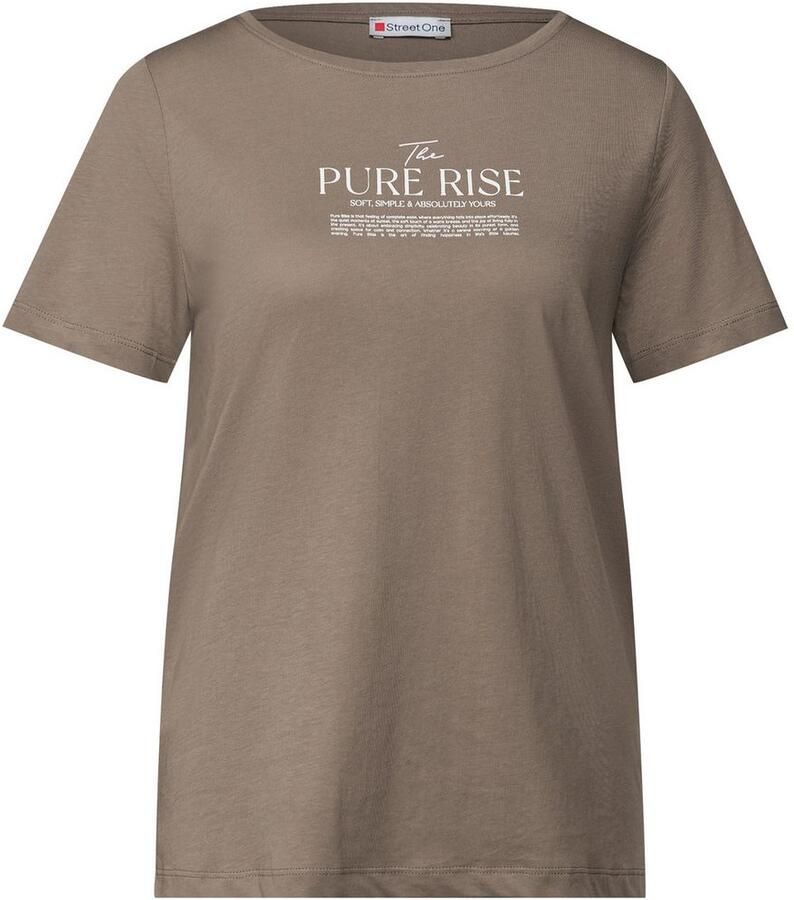 STREET ONE T-shirt met belettering artwork