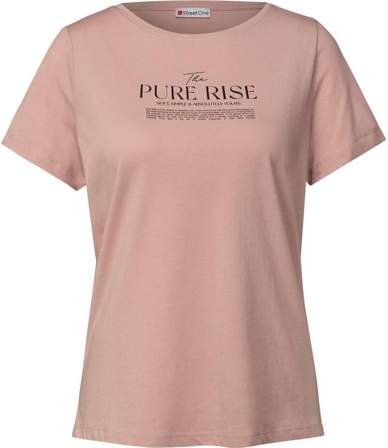 STREET ONE T-shirt met belettering artwork